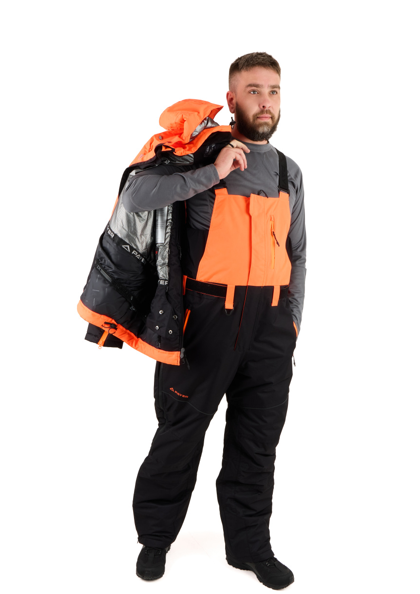 Кайт костюм PAYER, зимний -35, черный-оранжевый