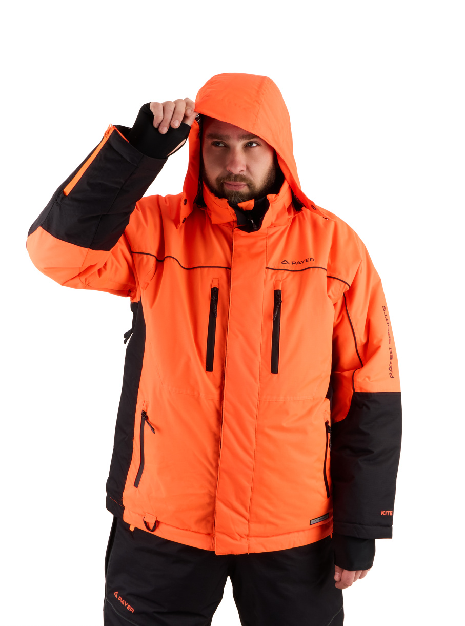 Кайт костюм PAYER, зимний -35, черный-оранжевый