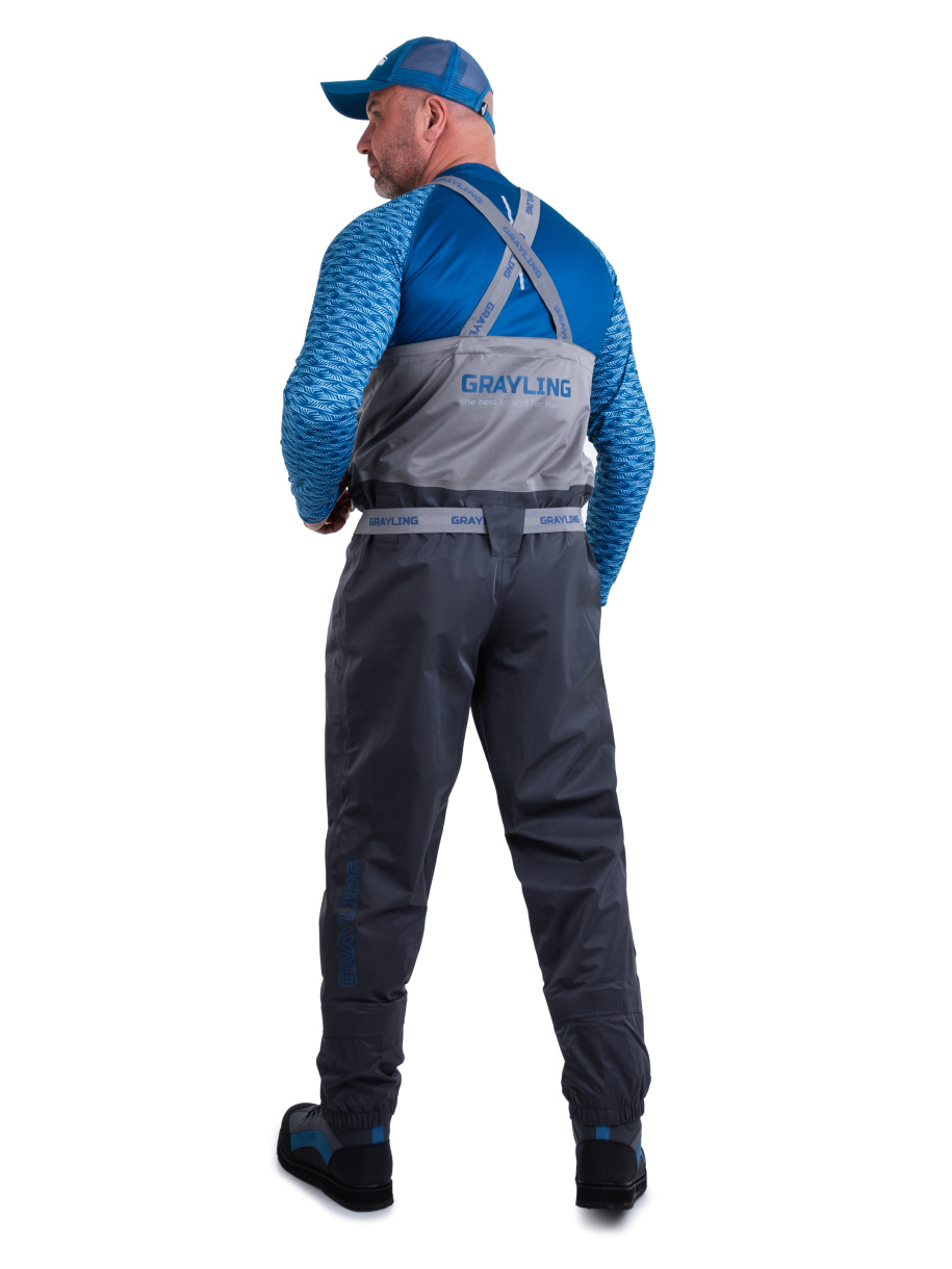 Таймень вейдерсы для рыбалки GRAYLING GRWF3-001, серый/т.серый